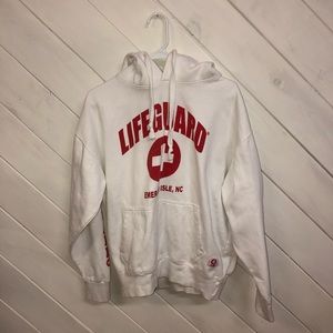 White Lifeguard Hooded Sweatshirt Hoodie EI